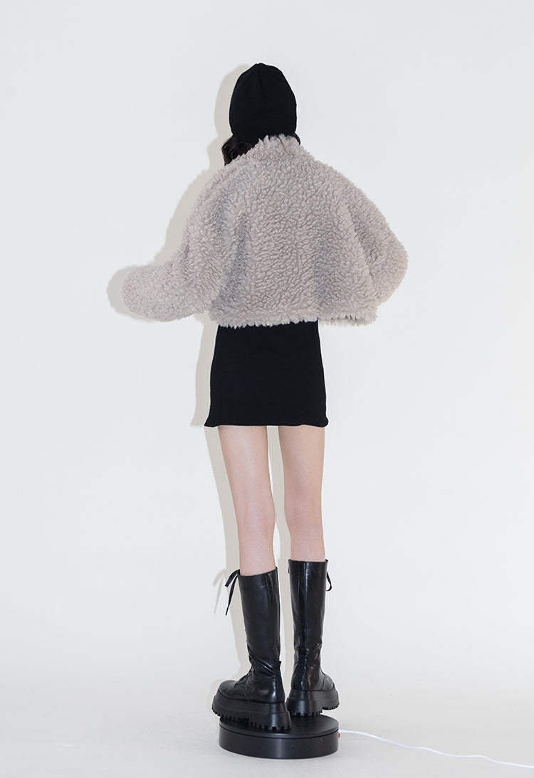 Ashgray Lamb Plush Jacket