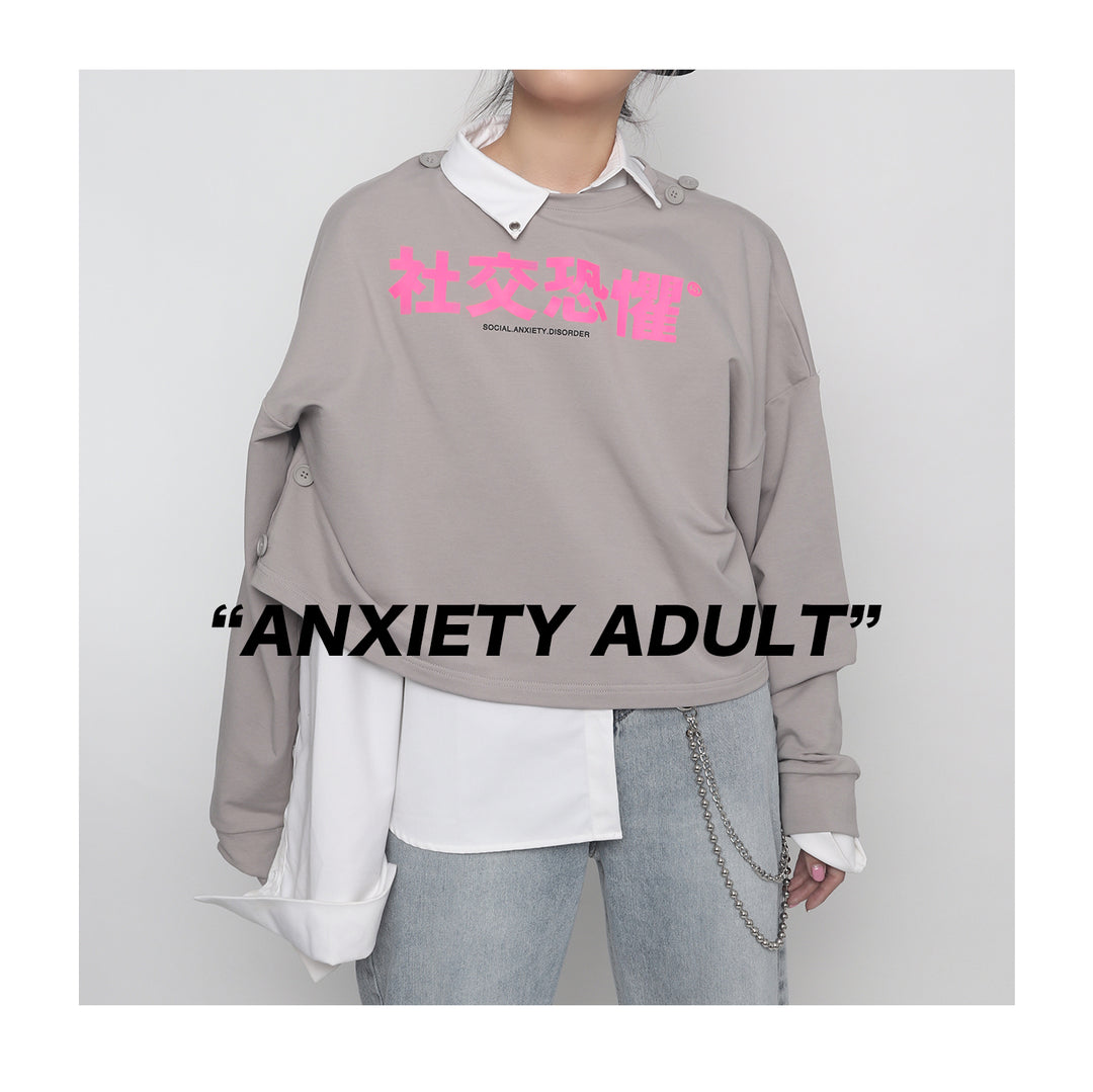 SOCIAL ANXIETY sweatshirt & chain - Dragon Star