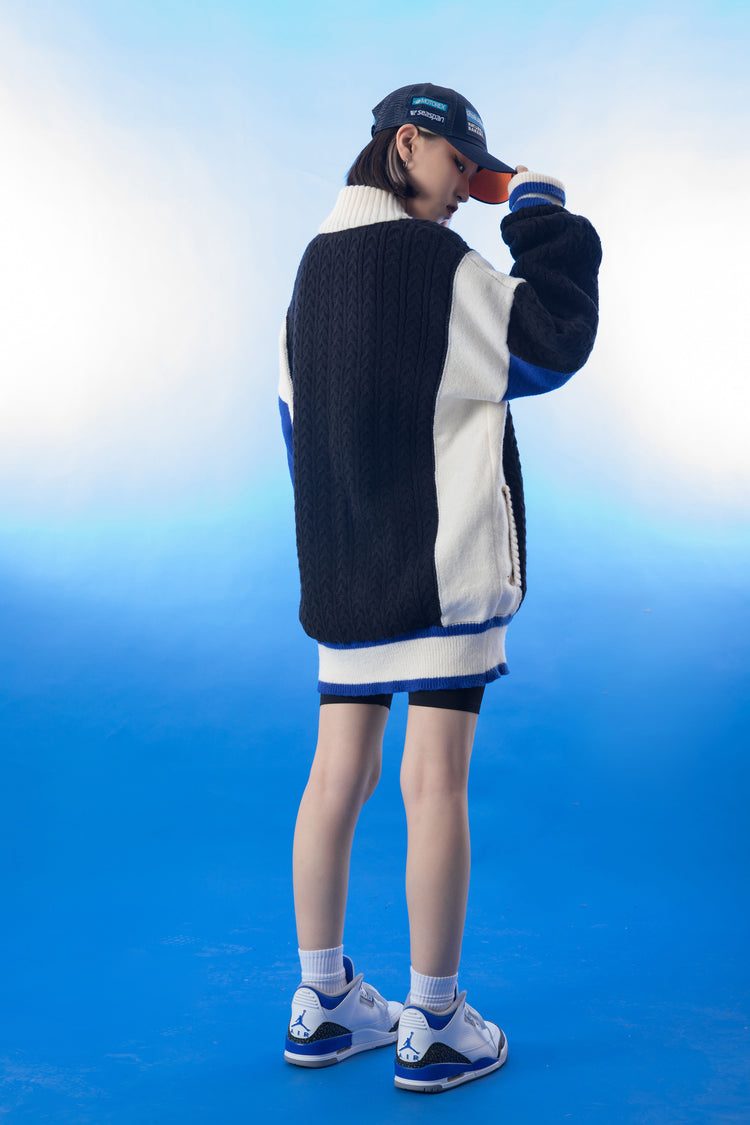 Men's Baseball Sweater Jacket