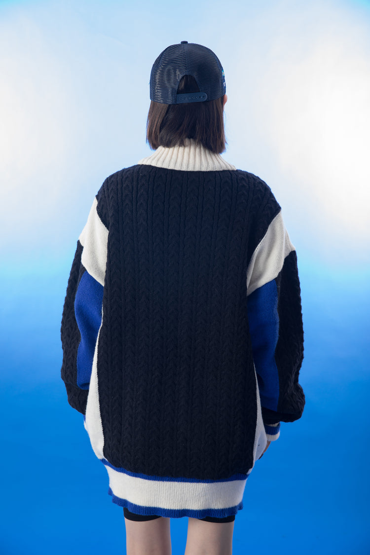 Men's Baseball Sweater Jacket