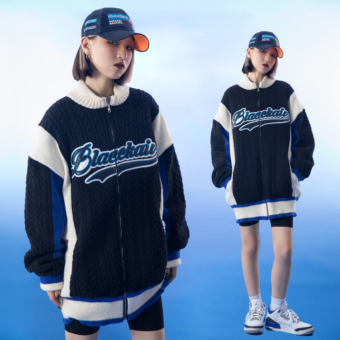 Men's Baseball Sweater Jacket