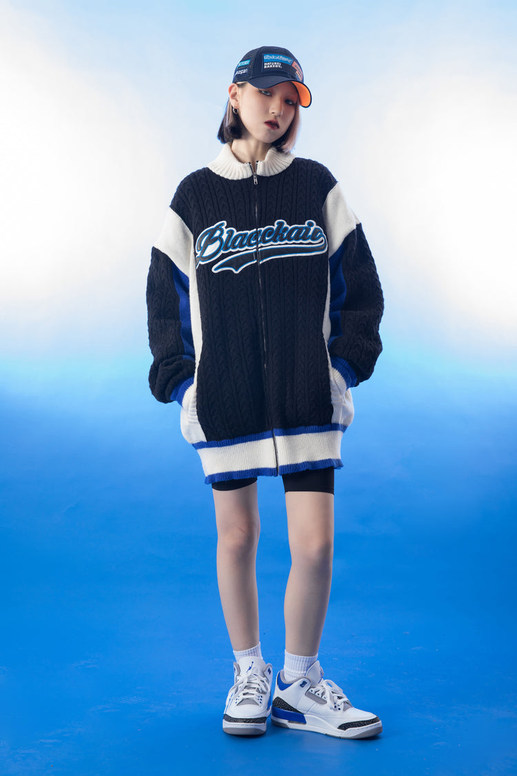 Men's Baseball Sweater Jacket