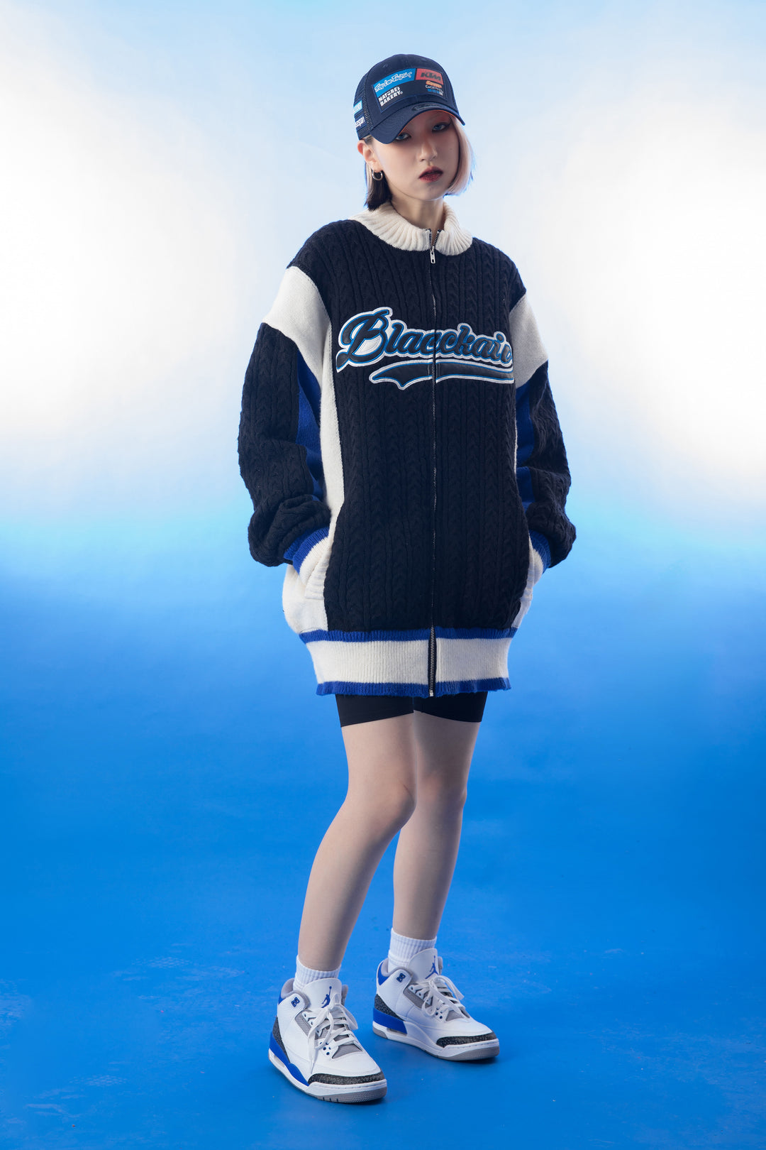 Women's Baseball Sweater Jacket