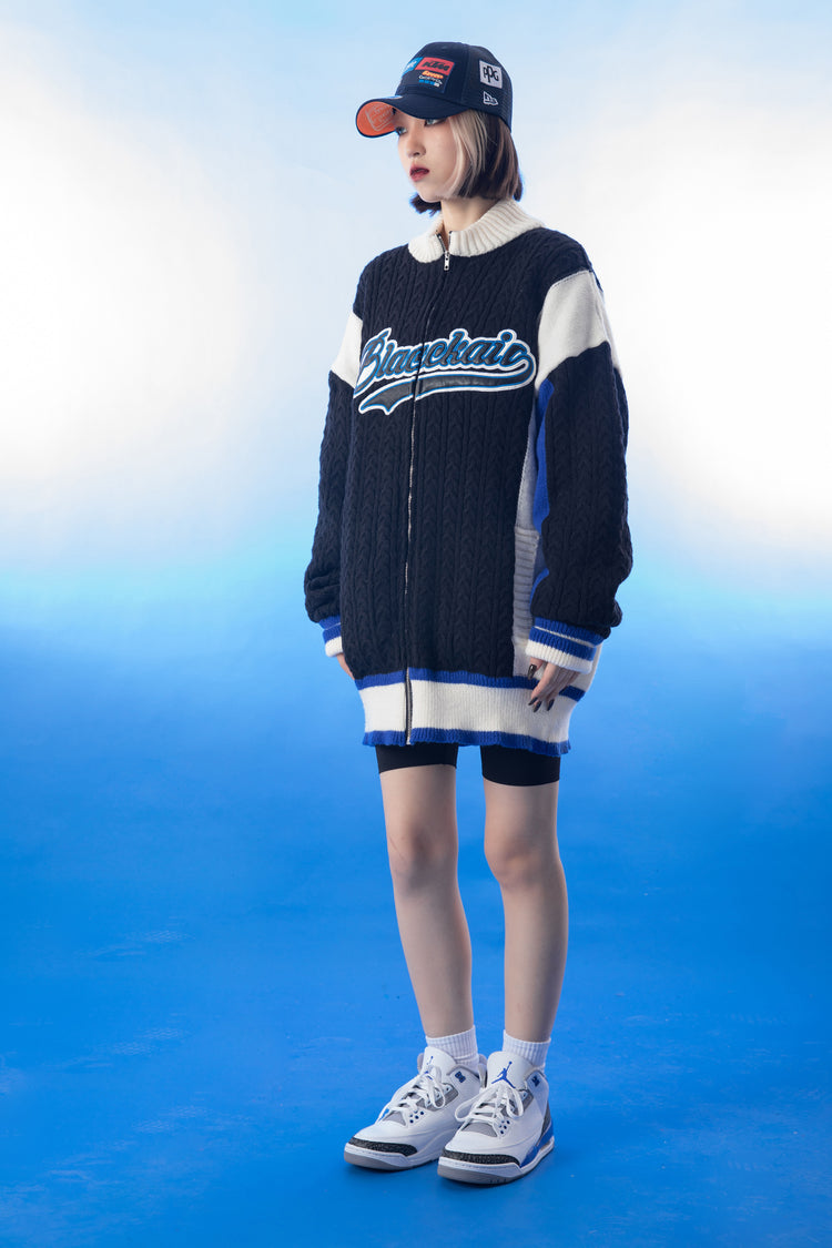 Women's Baseball Sweater Jacket