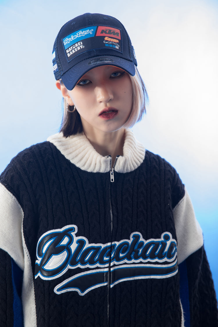 Women's Baseball Sweater Jacket