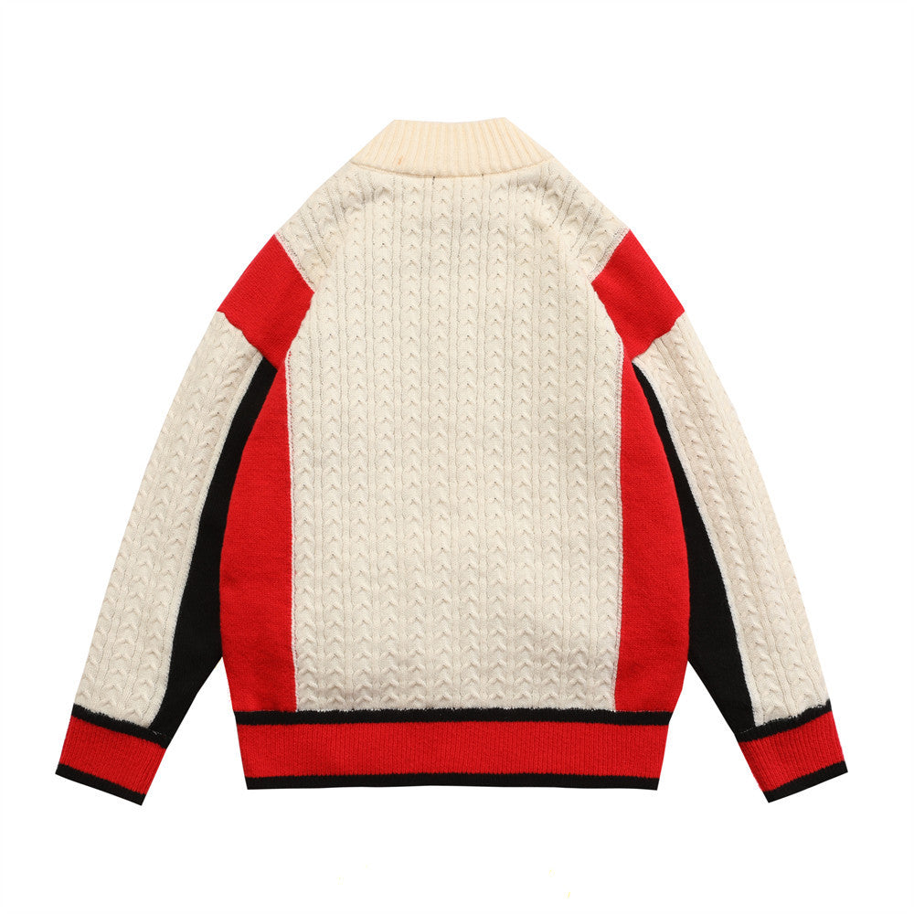 Men's Baseball Sweater Jacket