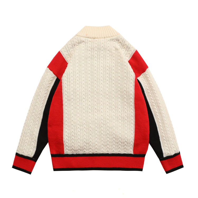 Men's Baseball Sweater Jacket