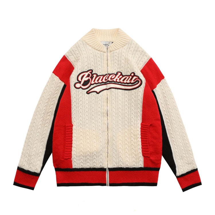 Men's Baseball Sweater Jacket