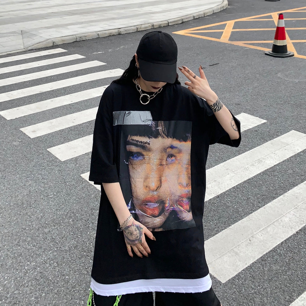 DEREALIZATION oversized tee - Dragon Star