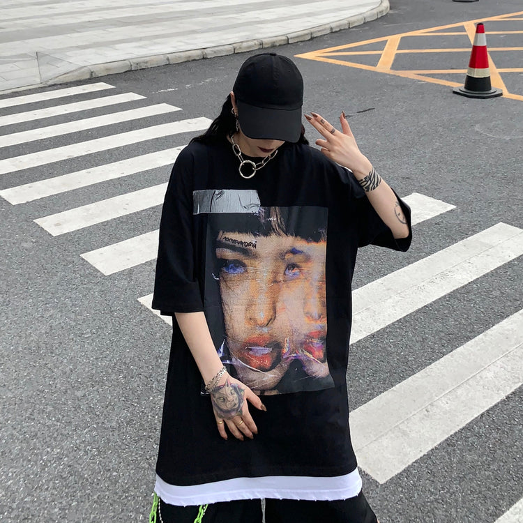 DEREALIZATION oversized tee - Dragon Star