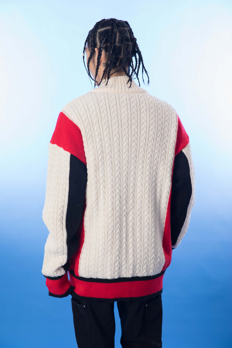 Men's Baseball Sweater Jacket