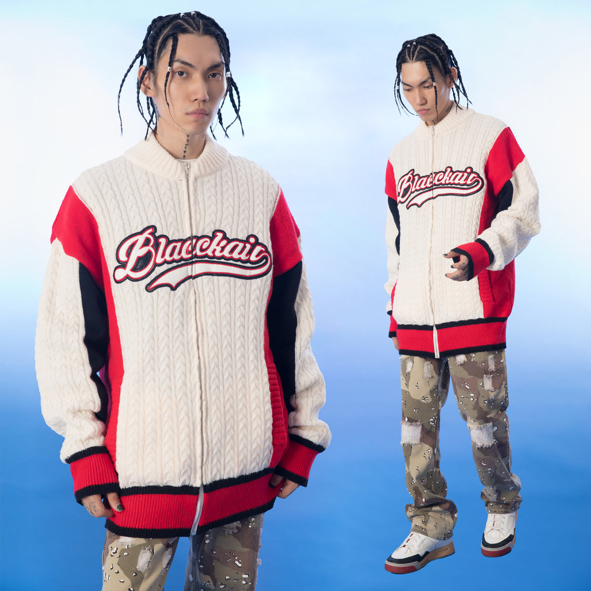 Men's Baseball Sweater Jacket