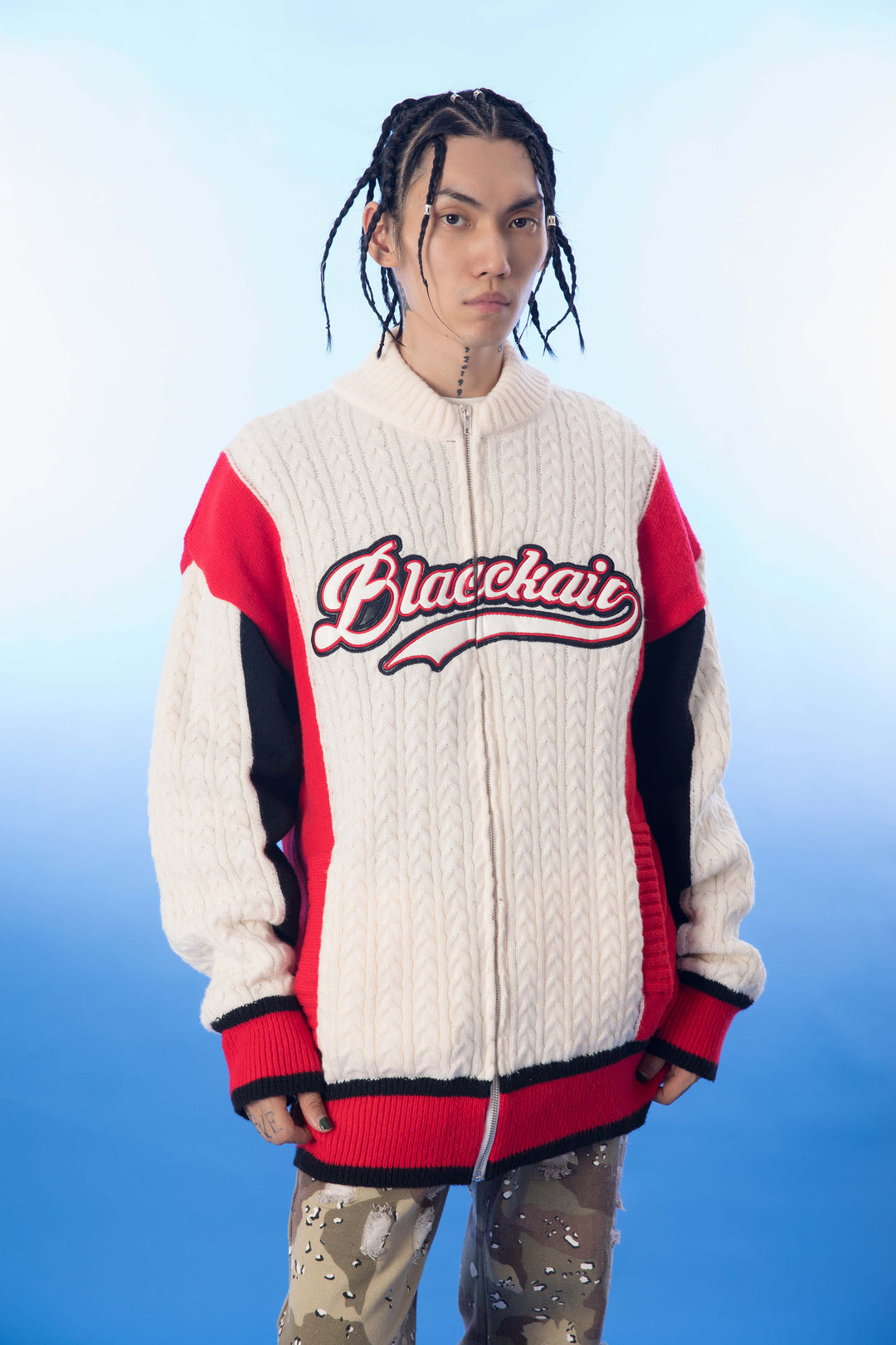 Men's Baseball Sweater Jacket