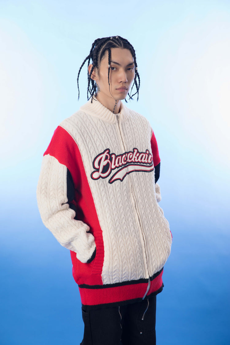 Men's Baseball Sweater Jacket