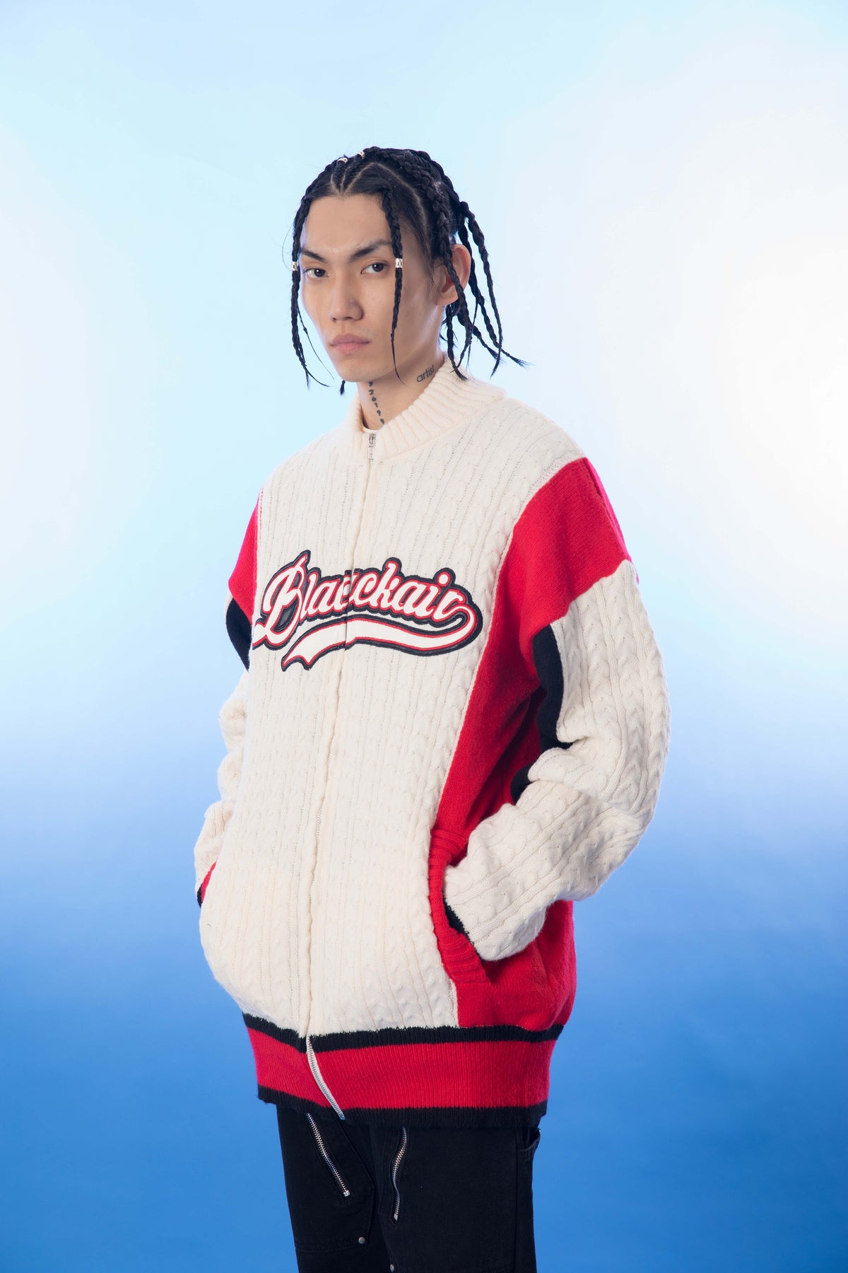 Men's Baseball Sweater Jacket