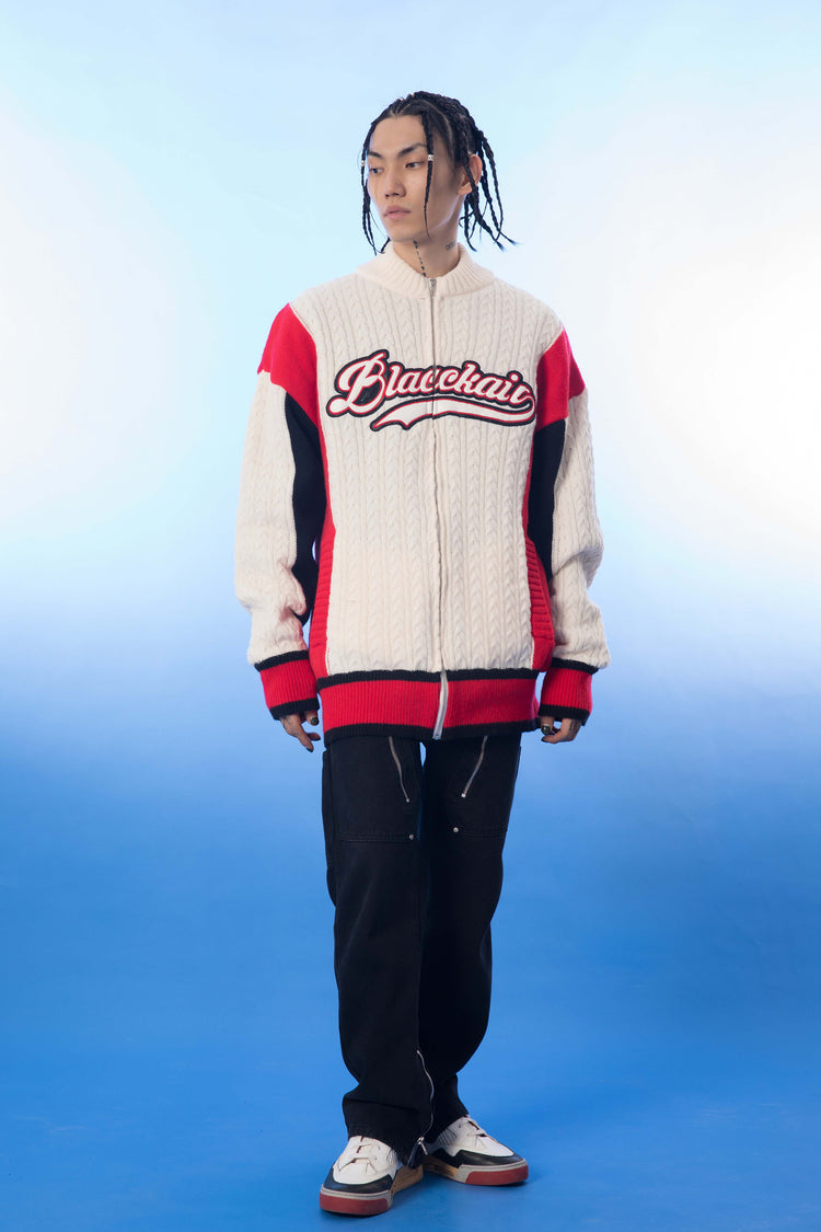 Men's Baseball Sweater Jacket