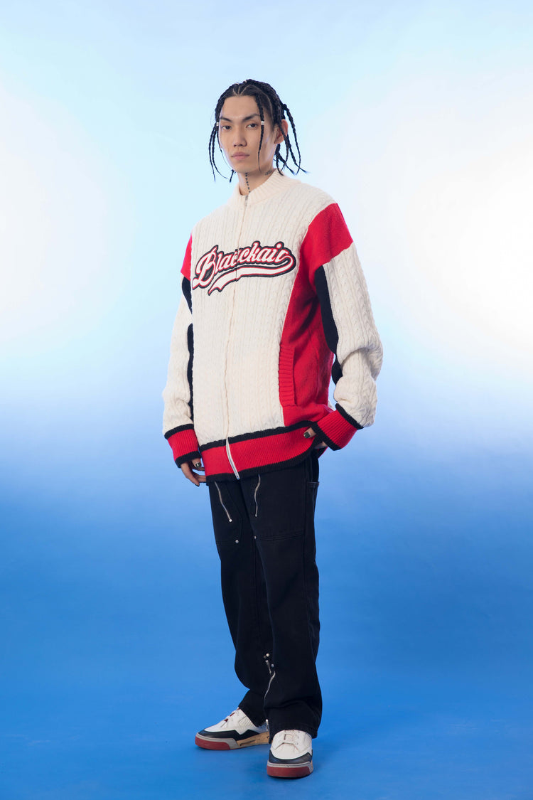 Men's Baseball Sweater Jacket