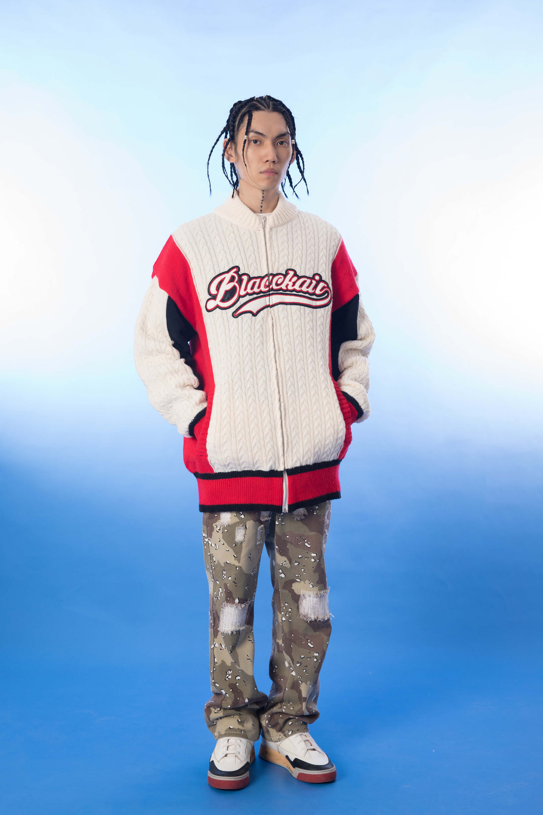 Men's Baseball Sweater Jacket